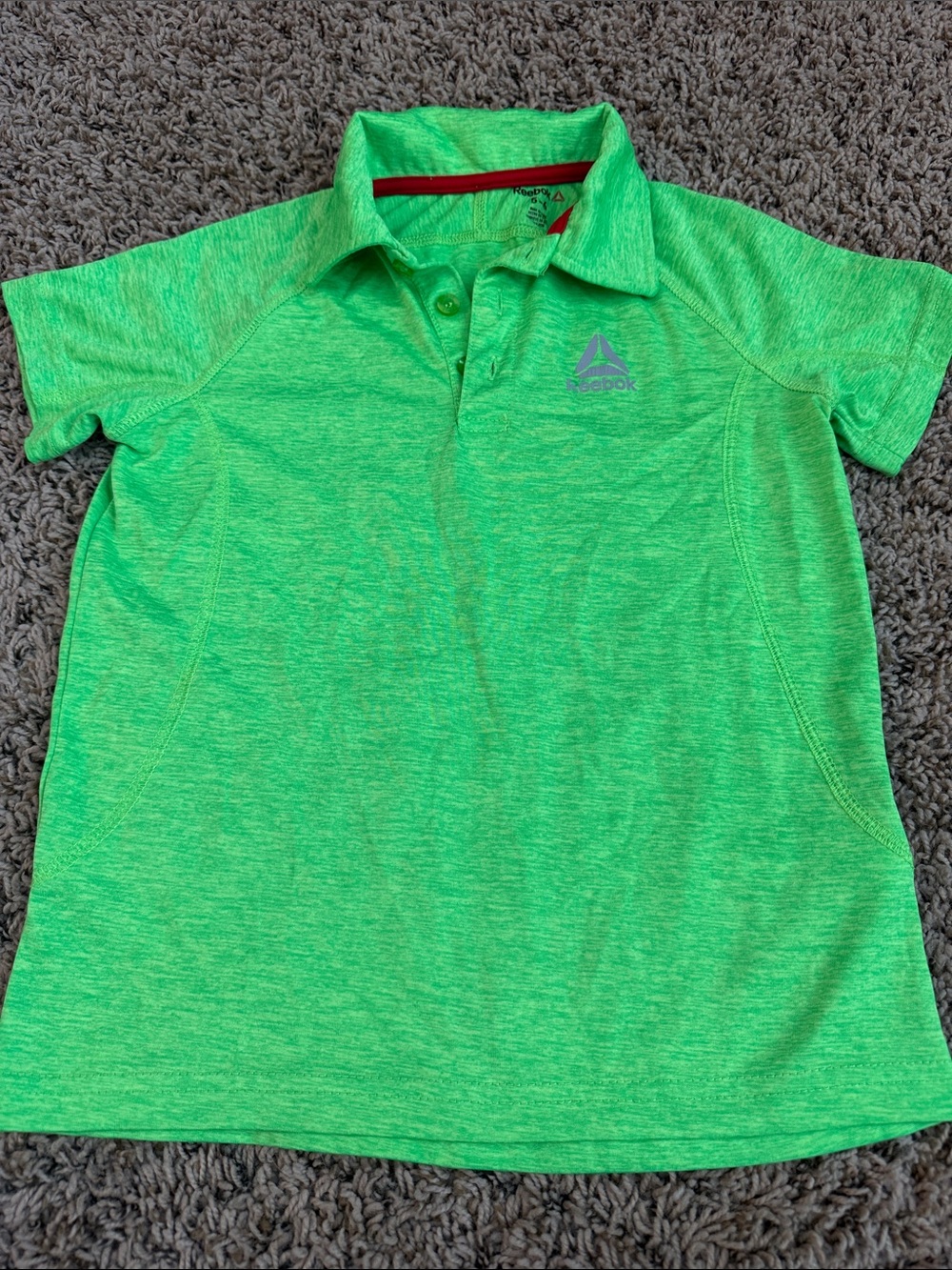 Reebok Neon Green Heather Boys' Polo Shirt